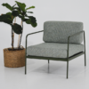 smohk, furniture, curve steel chair, chair, steel chair, occasional chair