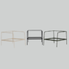 smohk, furniture, curve steel chair, chair, steel chair, occasional chair