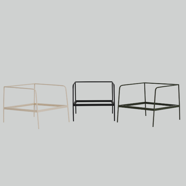 smohk, furniture, curve steel chair, chair, steel chair, occasional chair