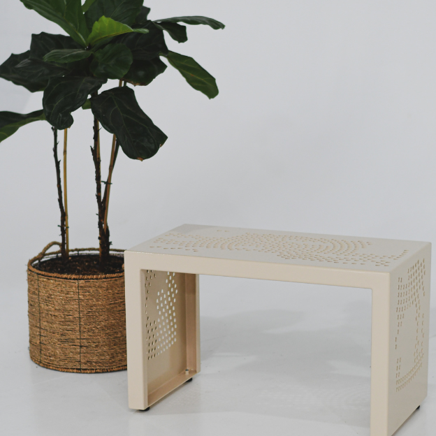 smohk, furniture, bench, steel bench, curated, hand crafted, Zena steel bench