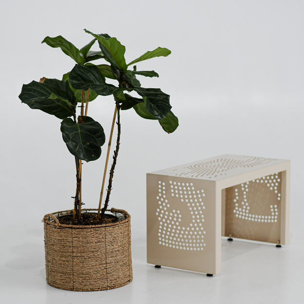smohk, furniture, bench, steel bench, curated, hand crafted, Zena steel bench