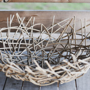 Nest Rattan stick bowl